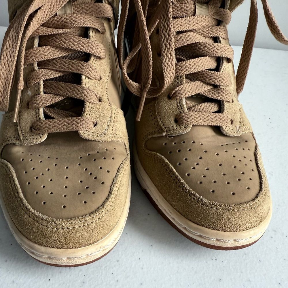 Nike Dunk Sky High Essential Wedge Sneakers Desert Camo 644877-200 High Tops 6 - Picture 11 of 16